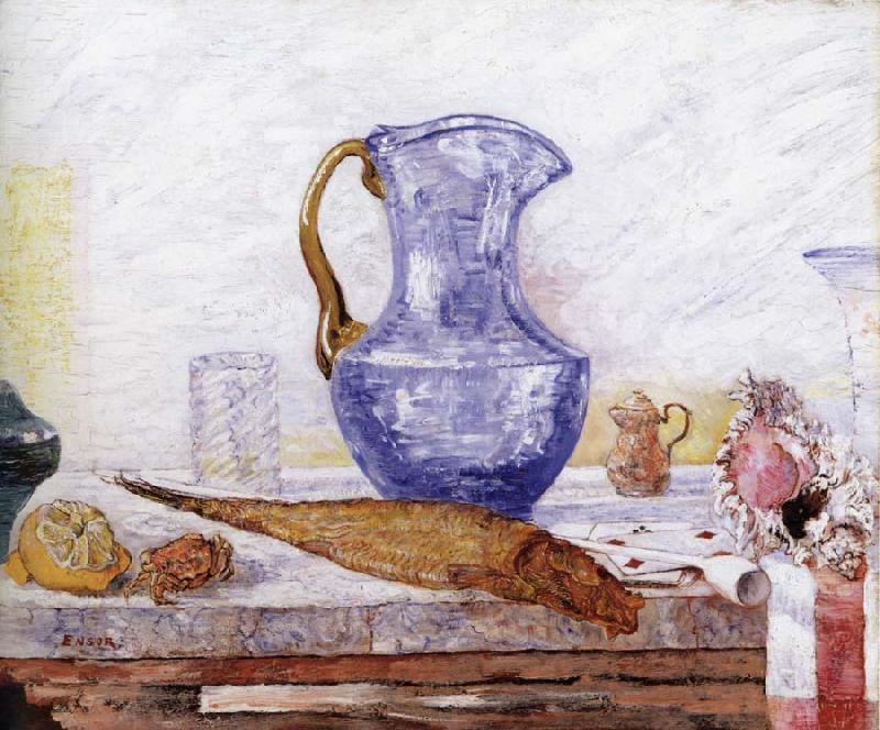 James Ensor Still life with Blue Jar France oil painting art